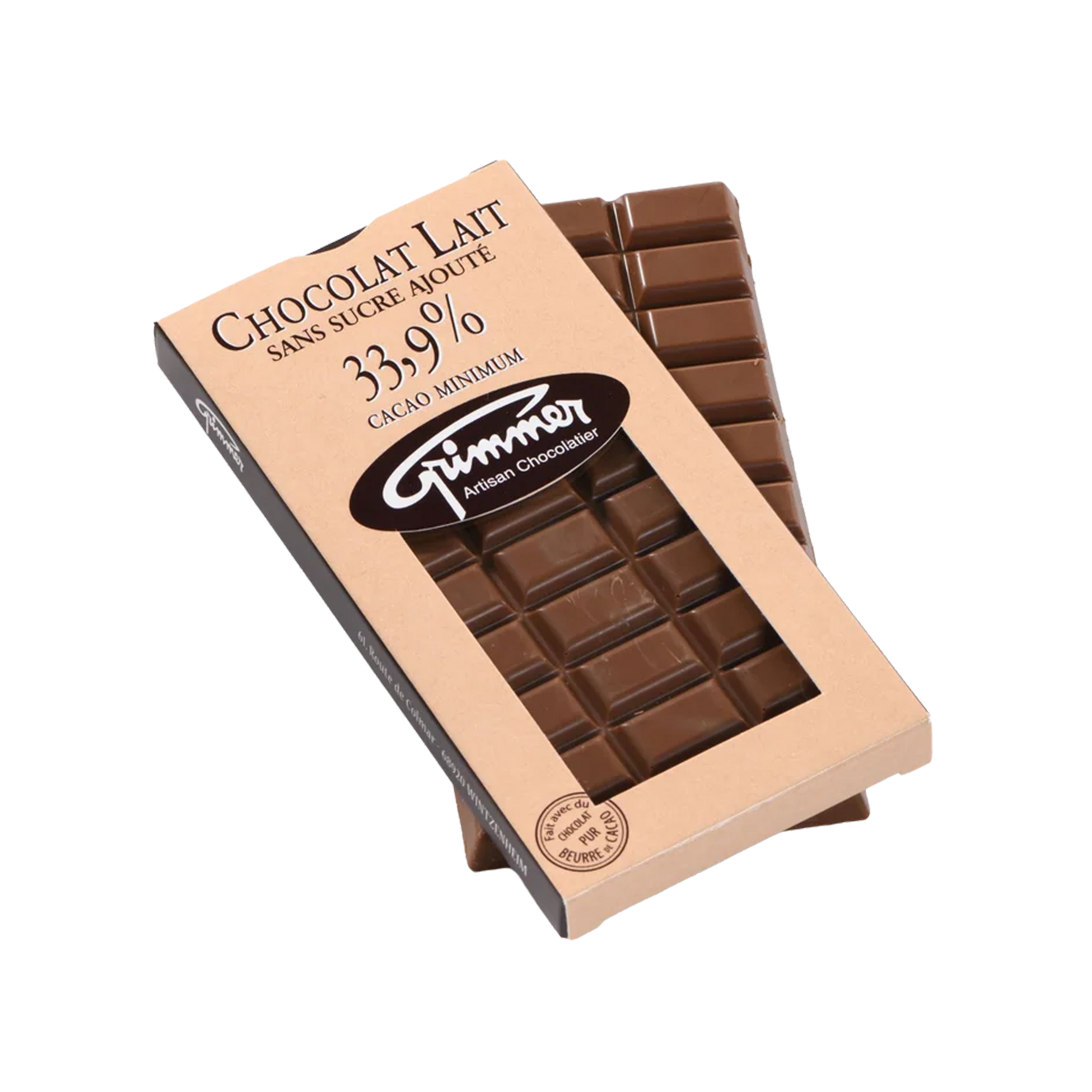 Tablette Lait 33,9% édulcorant